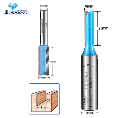 satın al Lamboss 1/2'*8*25mm Odun İşleme için Düz Bit Düz Router freze kesicisi online manufacture