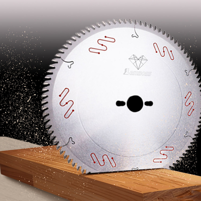 300 mm çaplı TCT Dairesel Çakmak Bıçakları Ahşap 300 * 96T Sessiz Hatlı