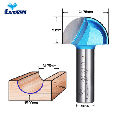 Lamboss Cove Box Bit Çember Alt Fırlatma Kesicisi Ahşap İşleme için Router Bit