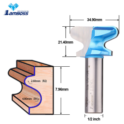 Lamboss A Çift Parmaklı Bit Kesme Fırlatma Kesicisi Dovetail Router Bit Ahşap İşlemesi